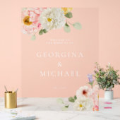 Sweet Summer Garden Wedding Acryl Bord (Huwelijk)