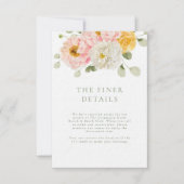 Sweet Summer Garden Wedding Details Behuizing Kaart (Voorkant)