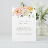 Sweet Summer Garden Wedding Details Behuizing Kaart (Staand voorkant)