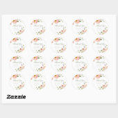 Sweet Summer Garden Wedding Ronde Sticker (Vel)
