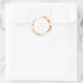 Sweet Summer Garden Wedding Ronde Sticker (Tas)