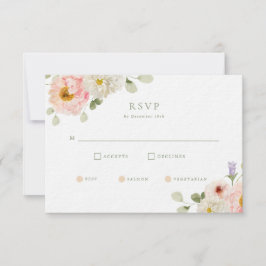 Sweet Summer Garden Wedding RSVP Kaart