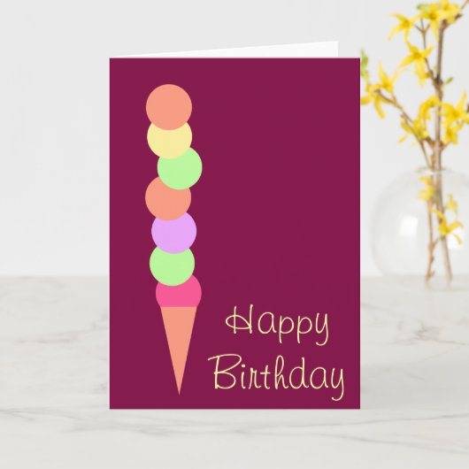 Sweet Summer Ice Cream Kaart (Gele Bloem)