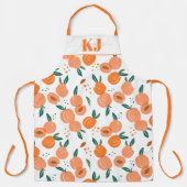Sweet Summer Peach Pattern | Monogram Apron Schort (Voorkant)