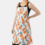 Sweet Summer Peach Pattern | Monogram Apron Schort (Insitu)