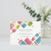 Sweet Summer Popsicle Kinderen verjaardagsfeestje Uitnodiging Briefkaart (Staand voorkant)