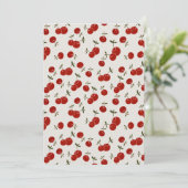 Sweet Summer Red Cherries Garden Feestdagenkaart (Staand voorkant)