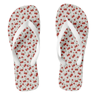 Sweet Summer Red Cherries Garden Teenslippers