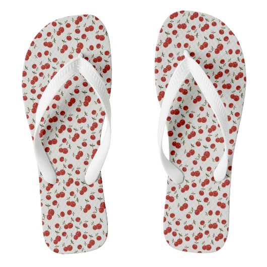 Sweet Summer Red Cherries Garden Teenslippers (Voetbed)
