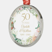 Sweet Summer Rozen Garland 50th Jubileum Metalen Ornament (Links)