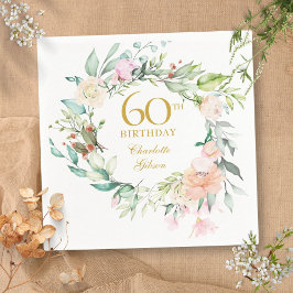 Sweet Summer Rozen Garland 60e geboortedag Servet