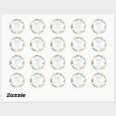 Sweet Summer Rozen Garland 60th / 75th Jubileum Ronde Sticker (Vel)