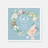 Sweet Summer Rozen Garland 60th / 75th Jubileum Servet (Voorkant)