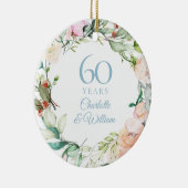 Sweet Summer Rozen Garland 60th Jubileum Keramisch Ornament (Rechts)