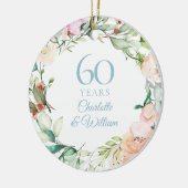 Sweet Summer Rozen Garland 60th Jubileum Keramisch Ornament (Links)
