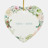 Sweet Summer Rozen Garland 60th Jubileum Keramisch Ornament (Achterkant)