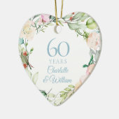 Sweet Summer Rozen Garland 60th Jubileum Keramisch Ornament (Links)