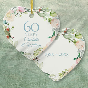 Sweet Summer Rozen Garland 60th Jubileum Keramisch Ornament