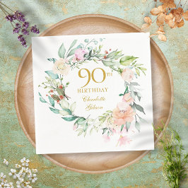 Sweet Summer Rozen Garland 90th Birthday Servet
