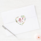Sweet Summer Rozen Garland Ruby Jubileum Hart Sticker (Envelop)
