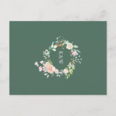 Sweet Summer Rozen Garland Save the Date Aankondigingskaart (Achterkant)