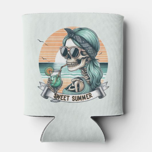 Sweet Summer - Skeleton Beach Vibe Blikjeskoeler (Achterkant)