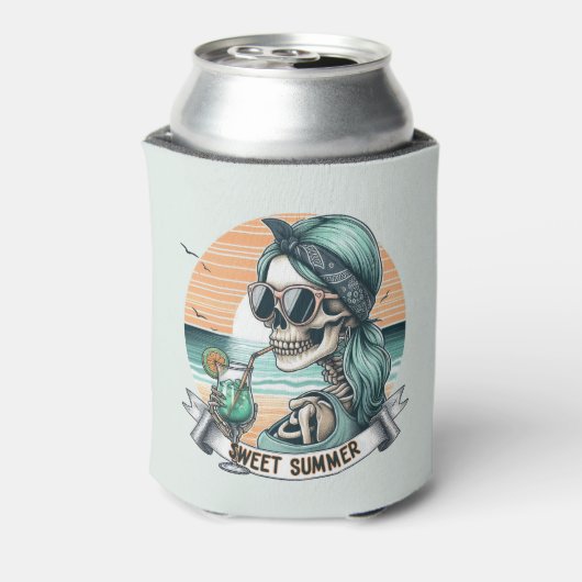 Sweet Summer - Skeleton Beach Vibe Blikjeskoeler (Blikje Achterkant)