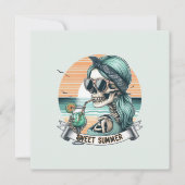 Sweet Summer Skeleton Retro Sunset Design (Voorkant)