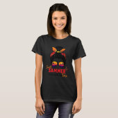 Sweet Summer Time 2e graad leraar Messy Bun Beac T-shirt (Voorkant volledig)