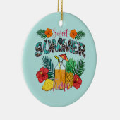 Sweet Summer Time Beach | Tropisch eiland Keramisch Ornament (Rechts)