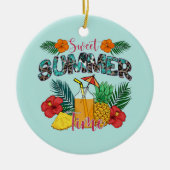 Sweet Summer Time Beach | Tropisch eiland Keramisch Ornament (Voorkant)