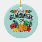 Sweet Summer Time Beach | Tropisch eiland Keramisch Ornament (Achterkant)