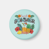 Sweet Summer Time Beach | Tropisch eiland Magneet (Voorkant)