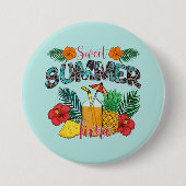 Sweet Summer Time Beach | Tropisch eiland Ronde Button 7,6 Cm (Voorkant)