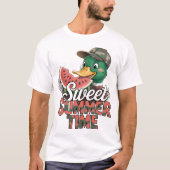 Sweet Summer Time Duck Watermelon T-shirt (Voorkant)