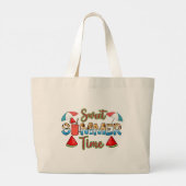 Sweet Summer Time | Kleurrijk | Watermeloen Grote Tote Bag (Achterkant)