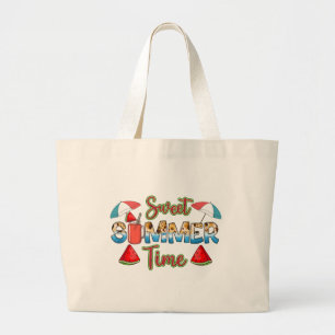 Sweet Summer Time   Kleurrijk   Watermeloen Grote Tote Bag