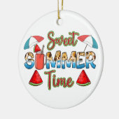Sweet Summer Time | Kleurrijk | Watermeloen Keramisch Ornament (Links)