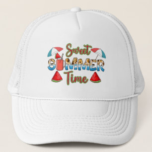 Sweet Summer Time   Kleurrijk   Watermeloen Trucker Pet