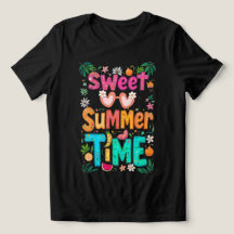 Sweet Summer Time Kleurrijke Tropische Quote Graph