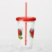 Sweet Summer Time | Waterverf Watermeloen Acryl Drinkbeker (Rechts)