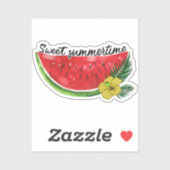 Sweet Summer Time | Waterverf Watermeloen Sticker (Vel)