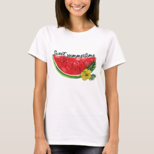 Sweet Summer Time Waterverf Watermeloen T-shirt