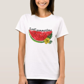 Sweet Summer Time | Waterverf Watermeloen T-shirt