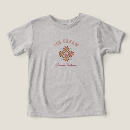 Sweet Summer Vibes – Cute Ice Cream Logo T-Shirt  (Design voorkant)