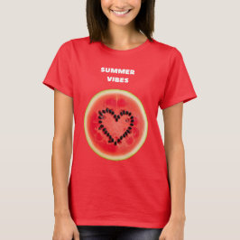 Sweet Summer Vibes – Watermeloen Hart T-shirt