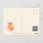 Sweet Summer Vibes – Waterverf Fruit Briefkaart (Achterkant)