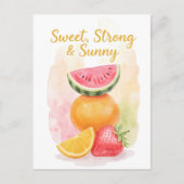 Sweet Summer Vibes – Waterverf Fruit Briefkaart (Voorkant)