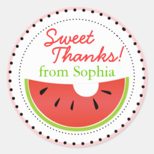 Sweet Summer Watermelon Bedankt Stickers