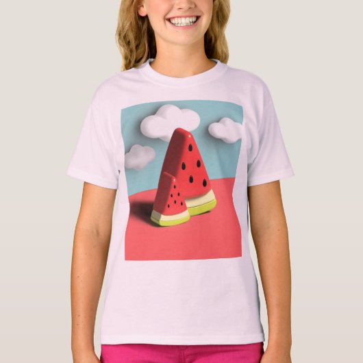 Sweet Summer Watermelon T-shirt voor meisjes" (Voorkant)